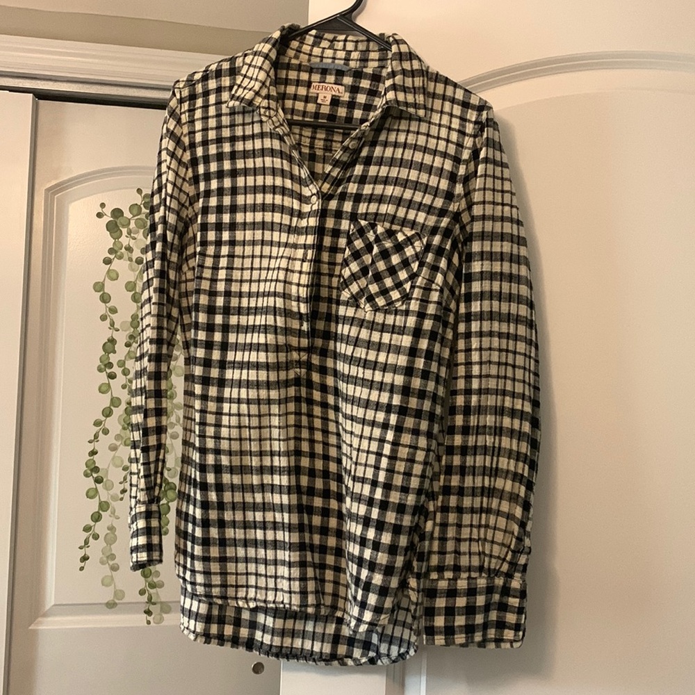 Plaid flannel button down